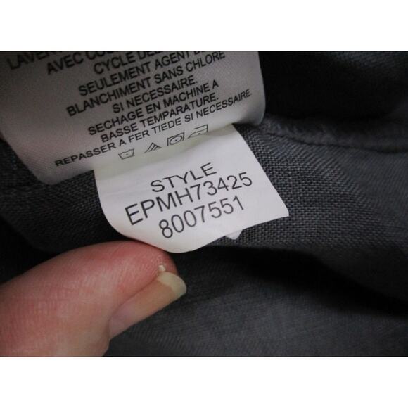 Ellen Tracy Linen Tunic Top Women Small Roll Tab Gold Zipper Tassel Trim Popover - Picture 16 of 16